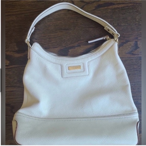 KATE SPADE Elegant Cream White HOBO Leather Shoulder Bag - Picture 3 of 9